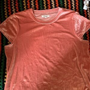 Madewell Pink Velvet Women's Top